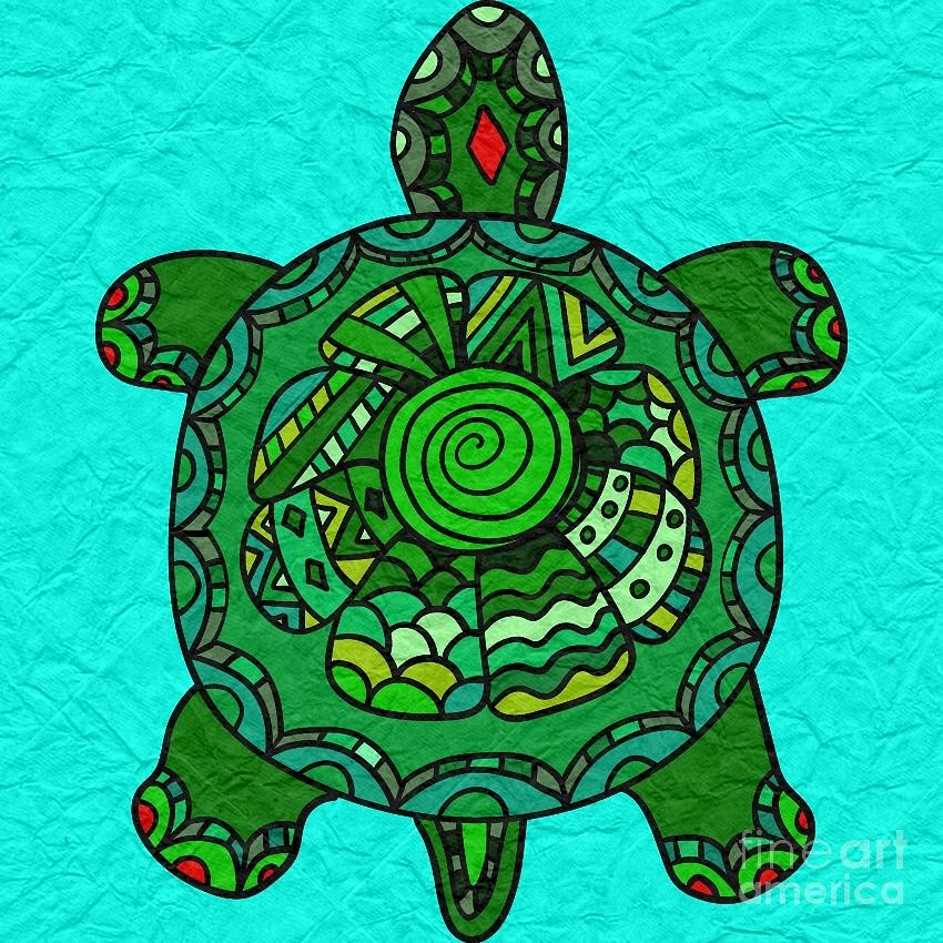 Mr. Turtle in the Pool Digital Art by NanRae