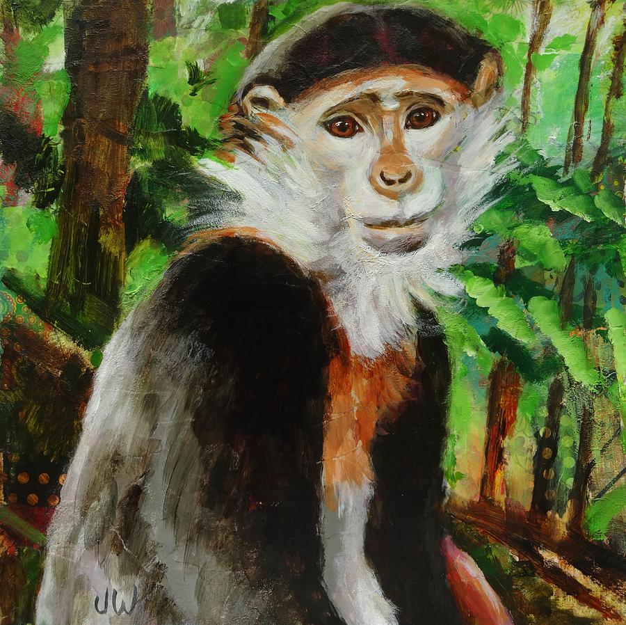 Mr Whiskers Painting by June Walker
