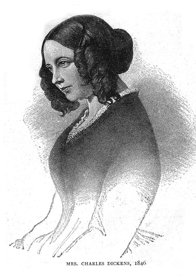 Mrs Charles Dickens 1846 Drawing by Print Collector