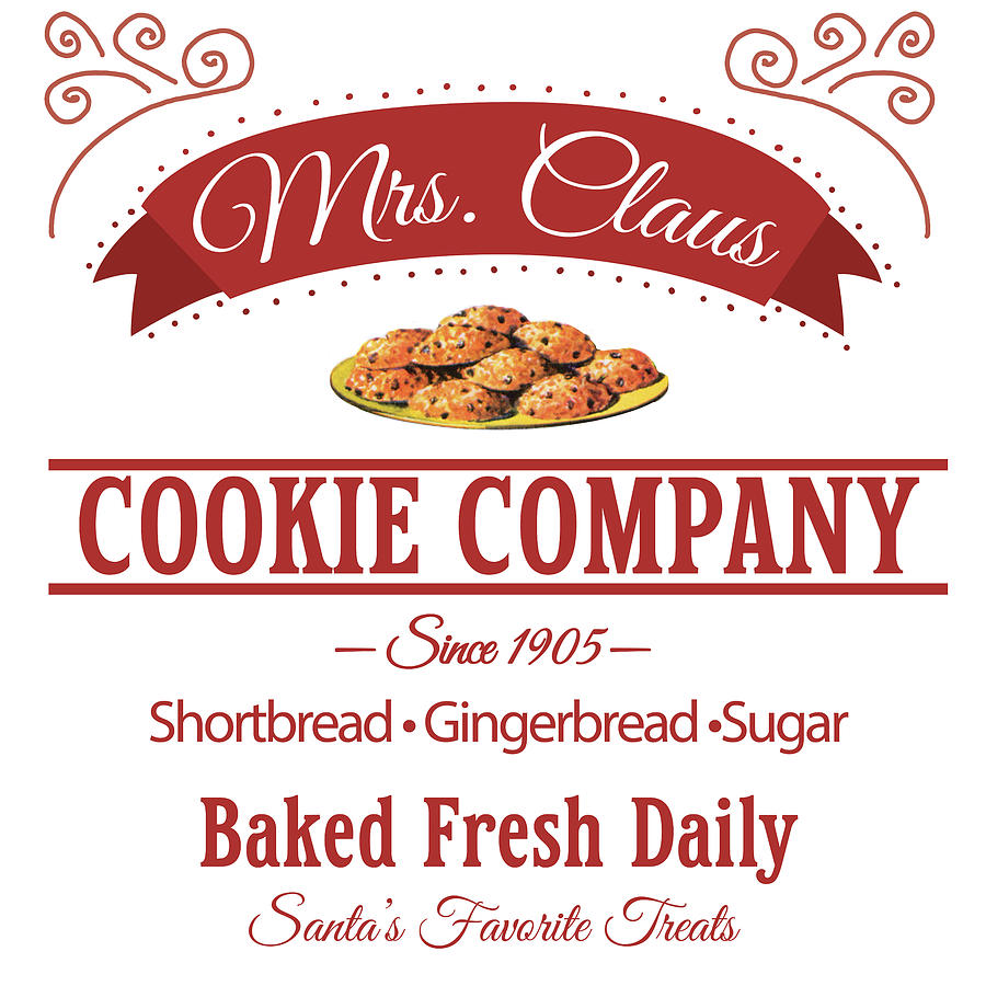 Mrs. Claus Cookie Company Drawing by Curtis