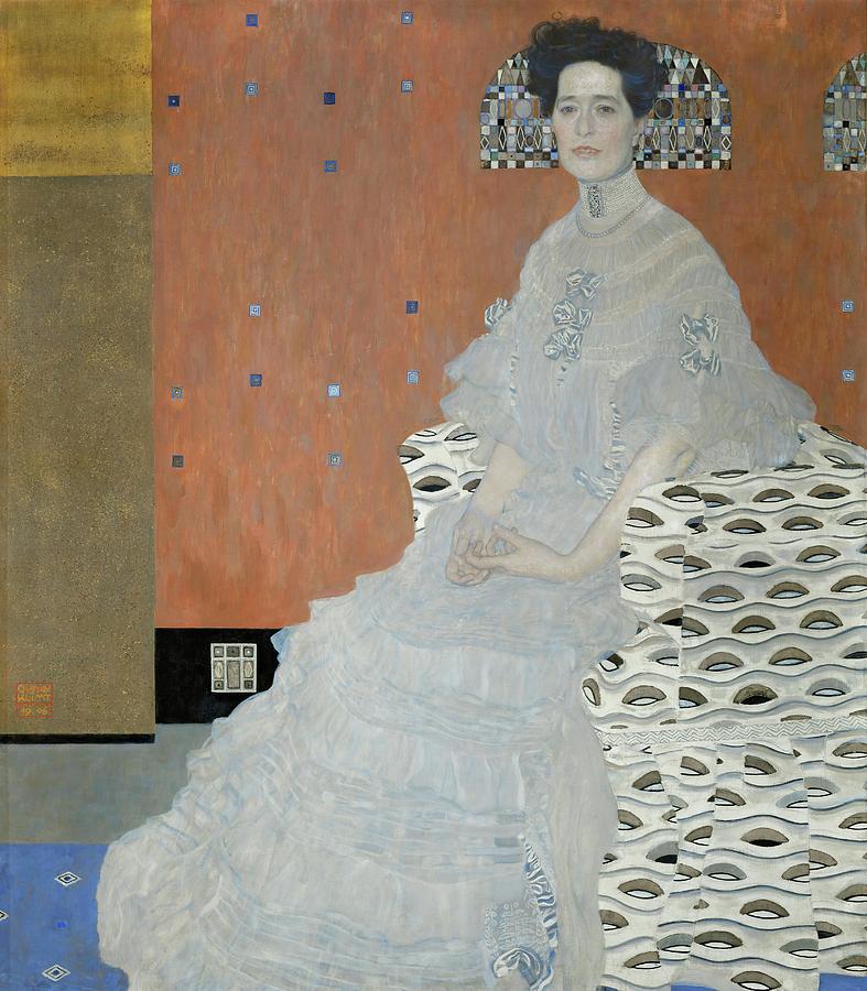 Mrs. Fritza Riedler. Oil on canvas -1906- 153 x 133 cm. Painting by Gustav Klimt -1862-1918-