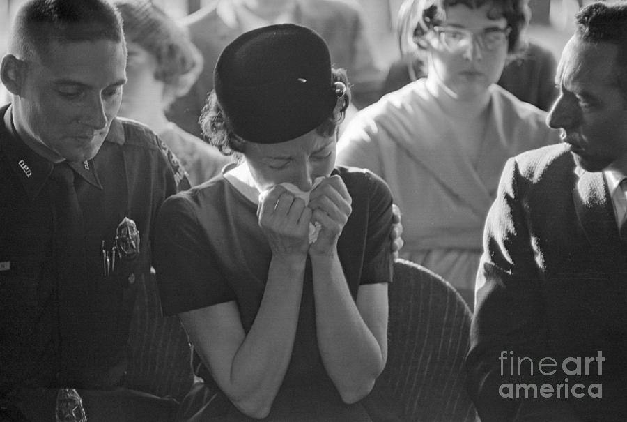Mrs. J.d. Tippett Weeping Photograph by Bettmann