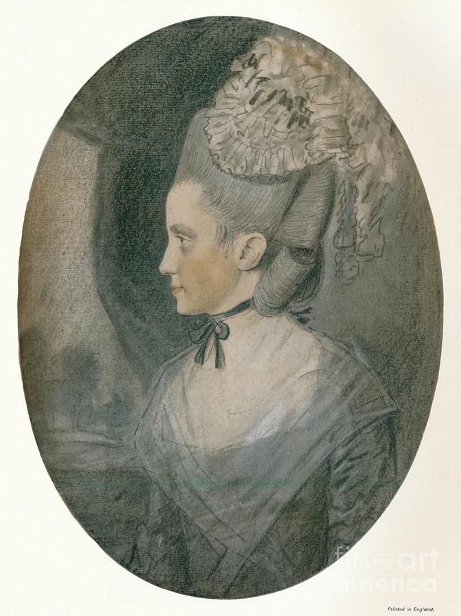 Mrs. John Mortlock Nee Harrison, C1780 Drawing by Print Collector