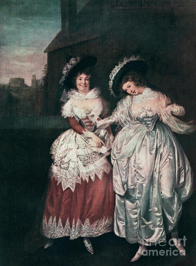 Mrs Page And Mrs Ford Reading Falstaffs Drawing by Print Collector