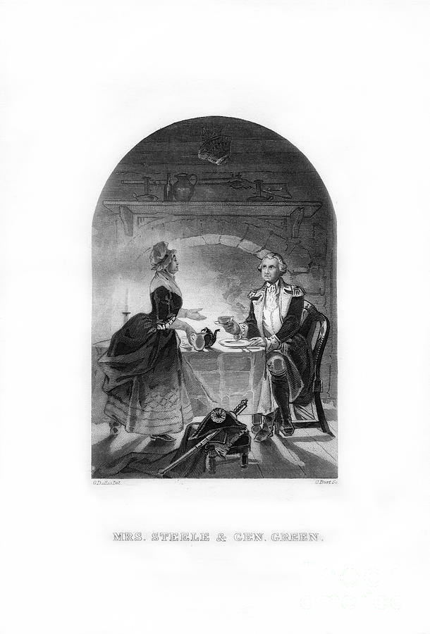 Mrs Steele And General Green, C1770s Drawing by Print Collector