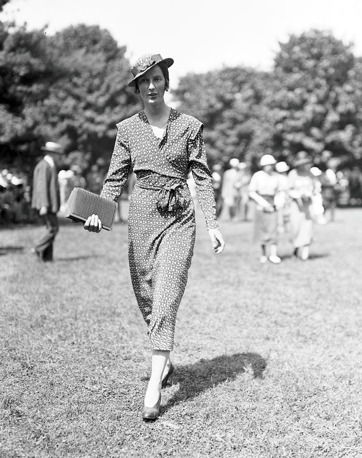 Mrs Whitney At Belmont Park Photograph by Bert Morgan