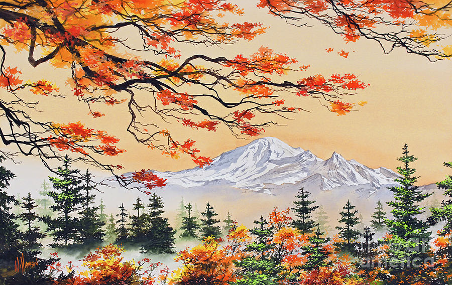 Mt Baker Autumn Painting by James Williamson