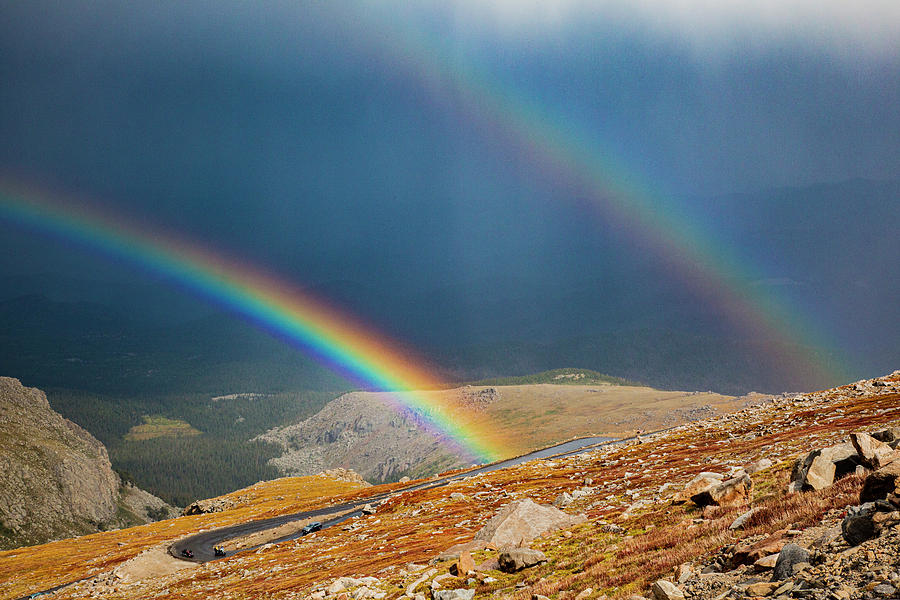 Mt Evans Double Rainbow Photograph by Al Hann