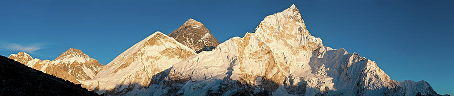 Mt Everest Summit Nuptse Snow Capped Photograph by Fotovoyager
