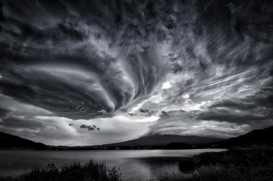 Mt. Fuji And Big Rotor Clouds Photograph by Ryuho Takahashi