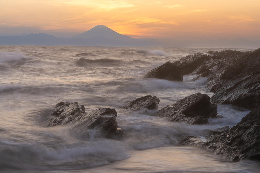 Mt. Fuji And The Sea Photograph by Hideaki Watanabe