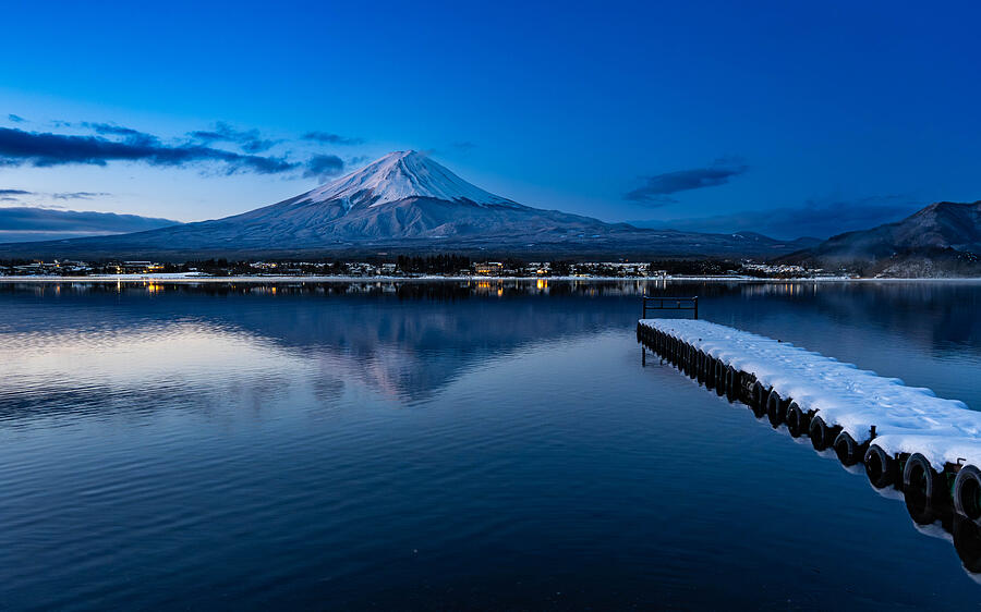 Mt Fuji At Early Dawn Hours Photograph by Hai Lin