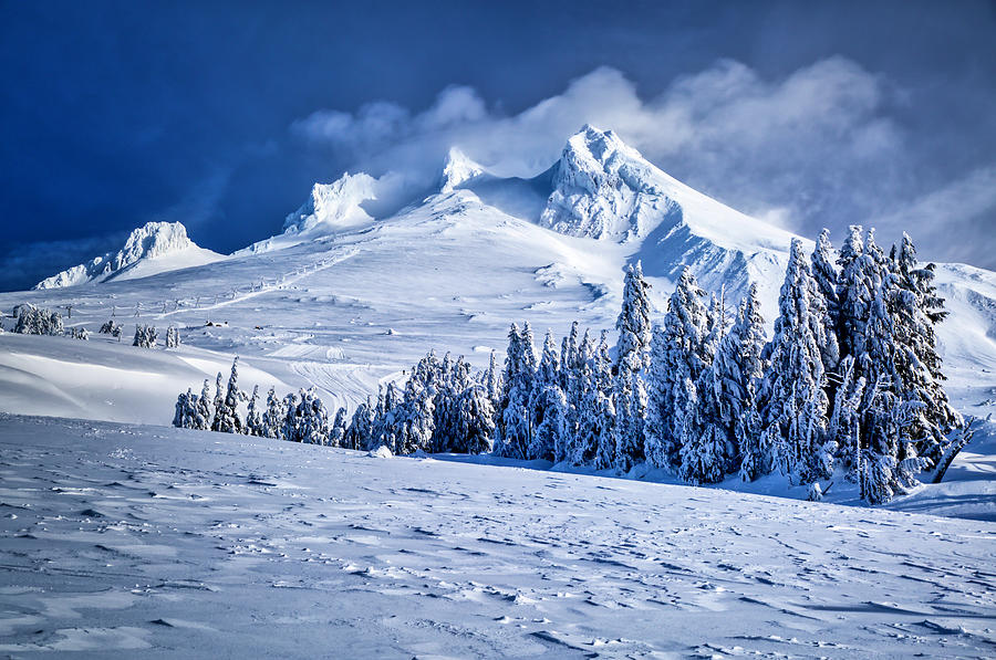 Mt. Hood in Winter Photograph by Bruce Block