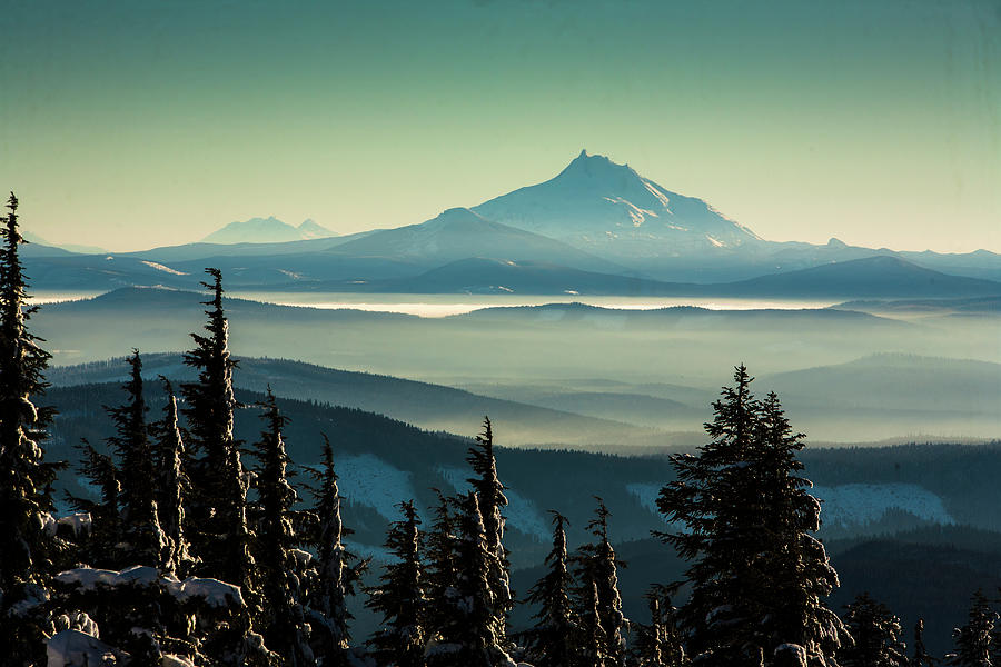 Mt Jefferson As Viewed From Mt Hood Photograph by Bob Pool