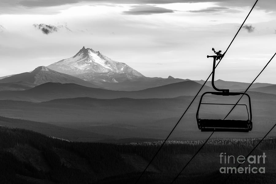 Chairlift Photograph - Mt Jefferson Chairlift by Alex J Baker Chairlift Photograph - Mt Jefferson Chairlift by Alex J Baker