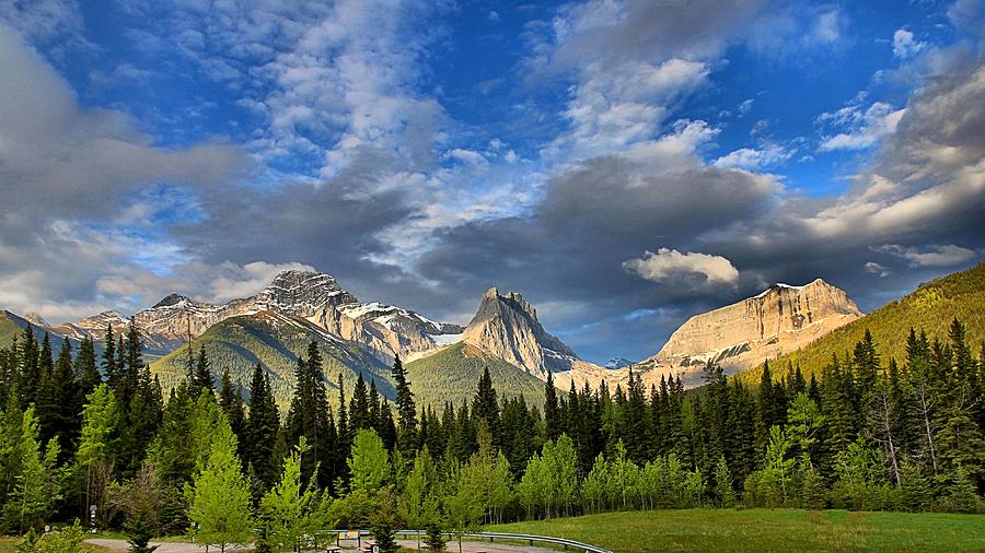 Mt Lougheed, Wind Mountain & Wind Tower Photograph by Spierry Images