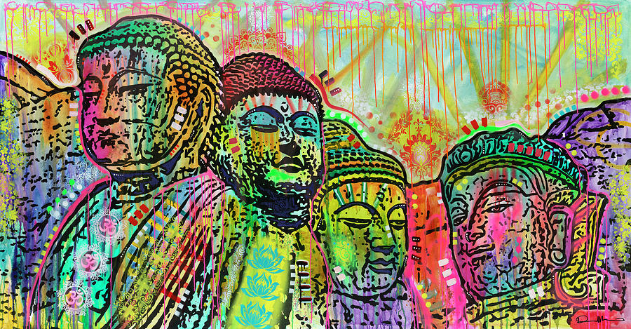 Mount Rushmore Mixed Media - Mt Peacemore by Dean Russo- Exclusive