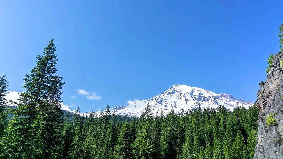 Mt Rainier Framed in Blue by Cathy Anderson Mt Rainier Framed in Blue by Cathy Anderson