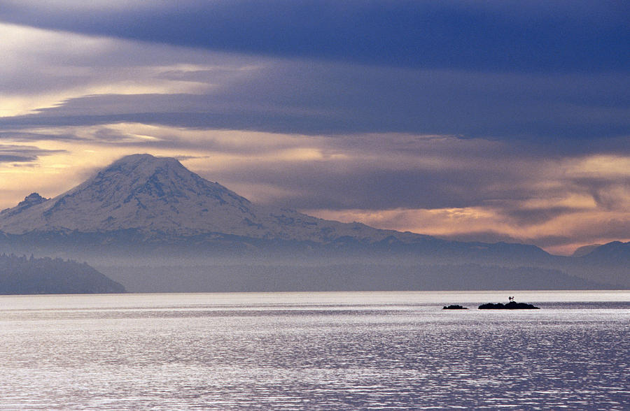 Mt Rainier From A Ferry On The Seattle Photograph by Lonely Planet