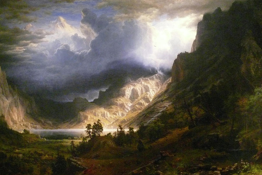 Mt. Rosalie, A Strom in the Mountains Painting by Albert Bierstadt