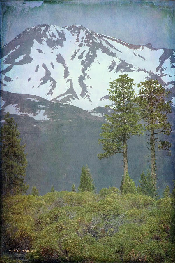 Mt Shasta Grunge Photograph