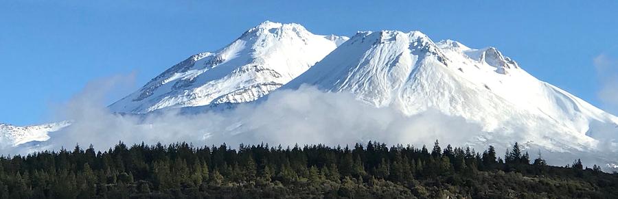 Mt. Shasta over Clouds Photograph by Noa Mohlabane