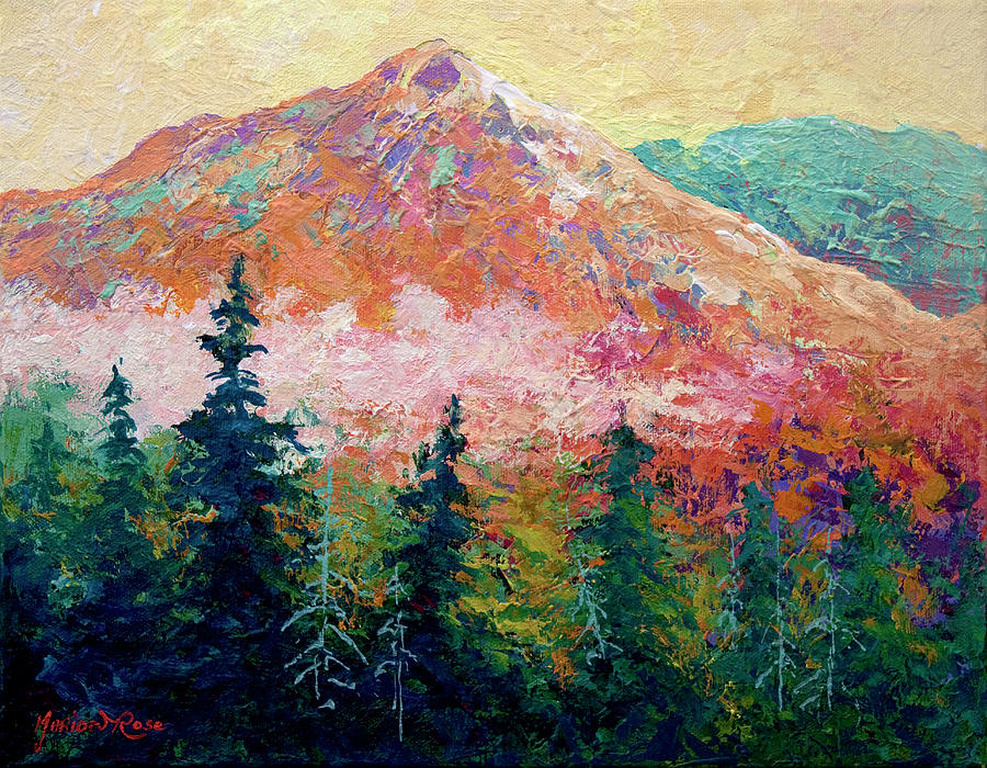 Mountain Painting - Mtn Sentinel by Marion Rose
