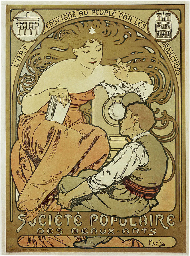 Mucha Societe Populaire by Vintage Apple Collection - Fine Art America