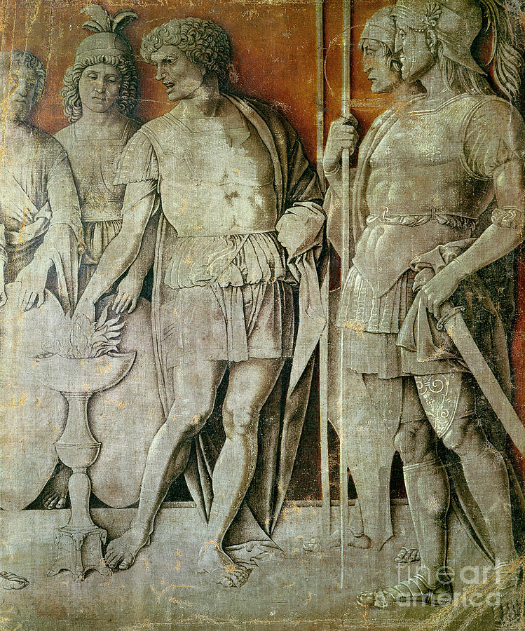 Andrea Mantegna Painting - Mucius Scaevola by Andrea Mantegna
