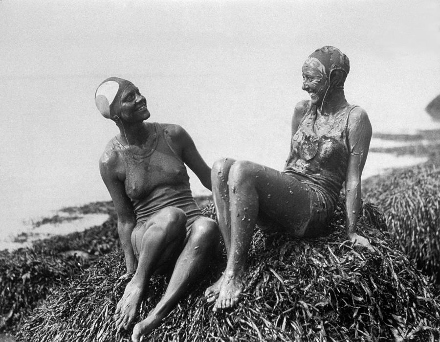Mud Bathers Photograph by Hulton Archive