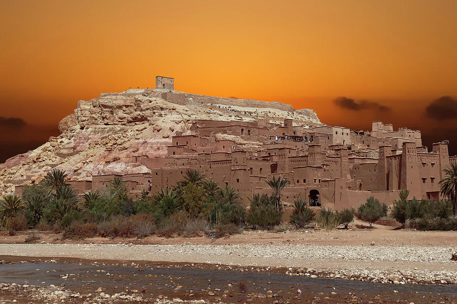 Mud brick buildings of the Ait ben Haddou Photograph by Steve Estvanik