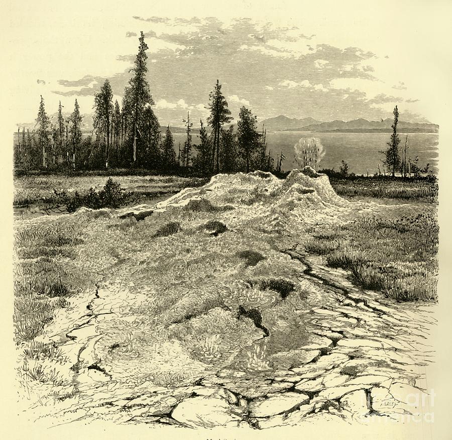 Mud-springs Drawing by Print Collector