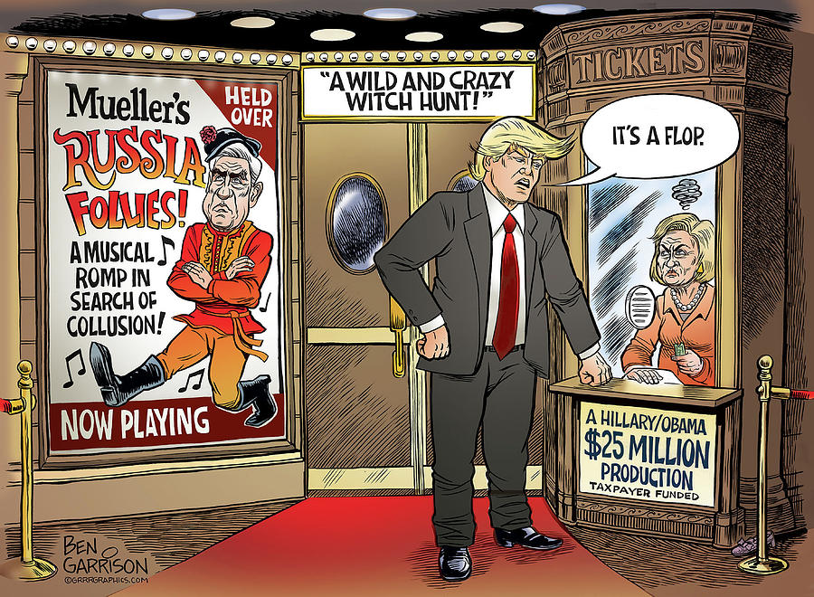 Trump Drawing - Muellers Russian Follies by GrrrGraphics ART