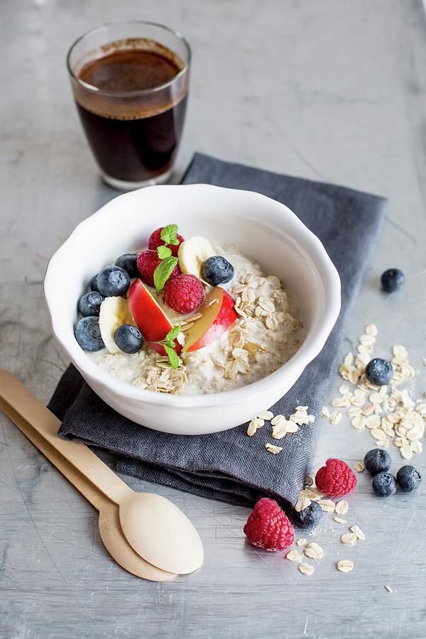 Muesli Made With Oats, Buttermilk And Fruit Photograph by Claudia Timmann