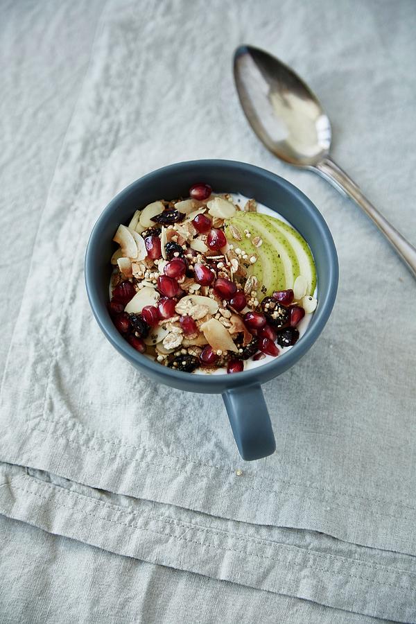 Muesli With Coconut, Cranberries, Oats, Almonds And Puffed Amaranth Photograph by The Stepford Husband