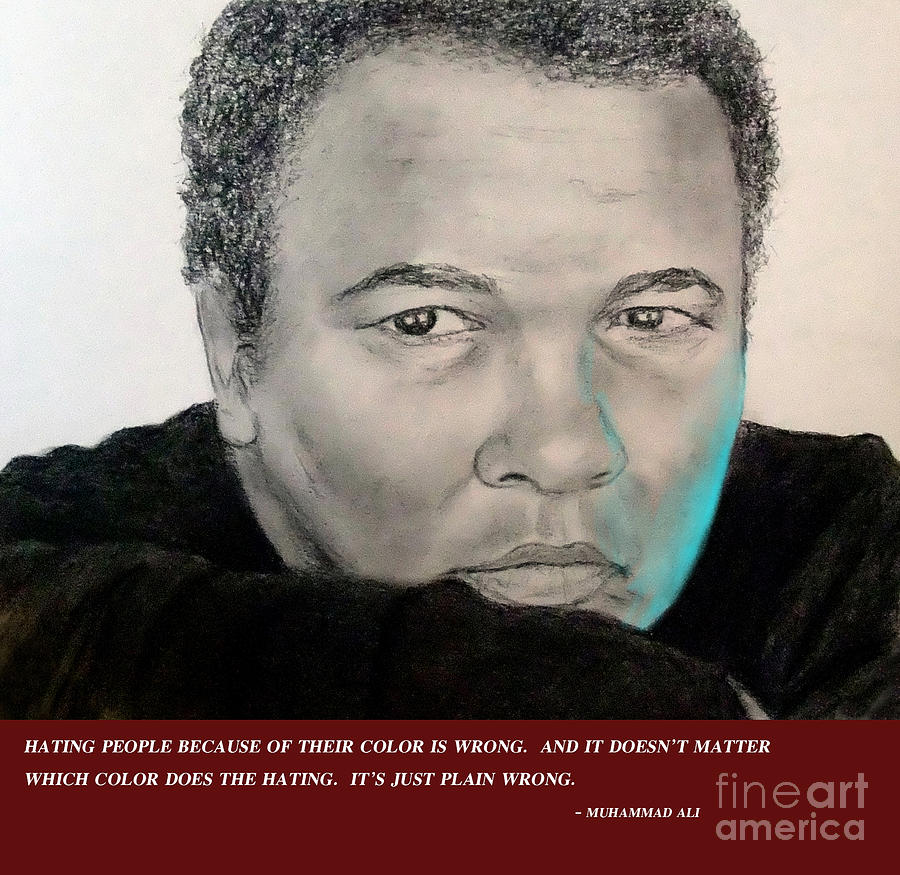 Portrait Digital Art - Muhammad Ali on Hating II by Jim Fitzpatrick