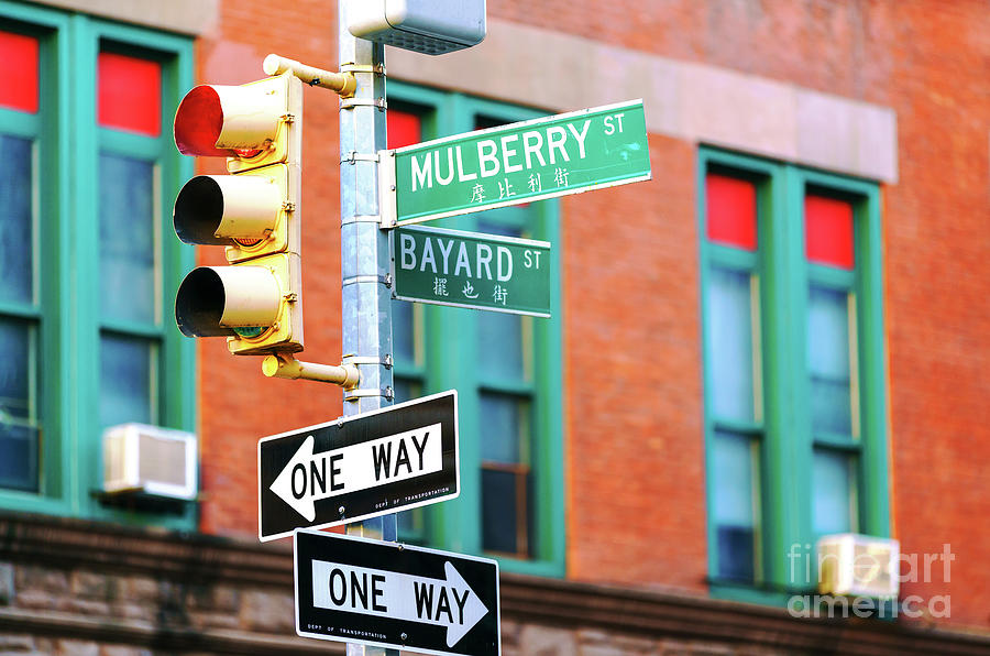 Mulberry and Bayard Street New York City Photograph by John Rizzuto