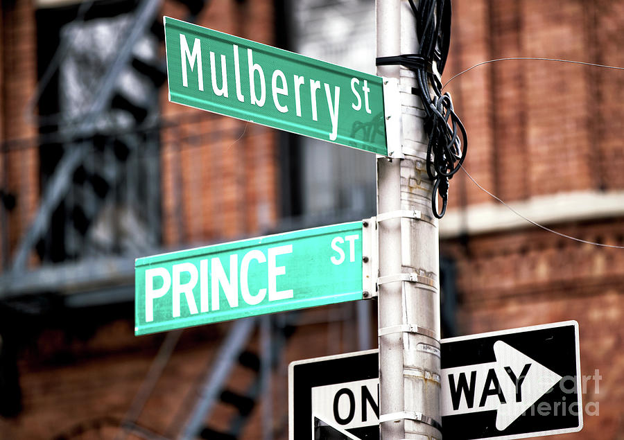 Mulberry and Prince Street New York City Photograph by John Rizzuto