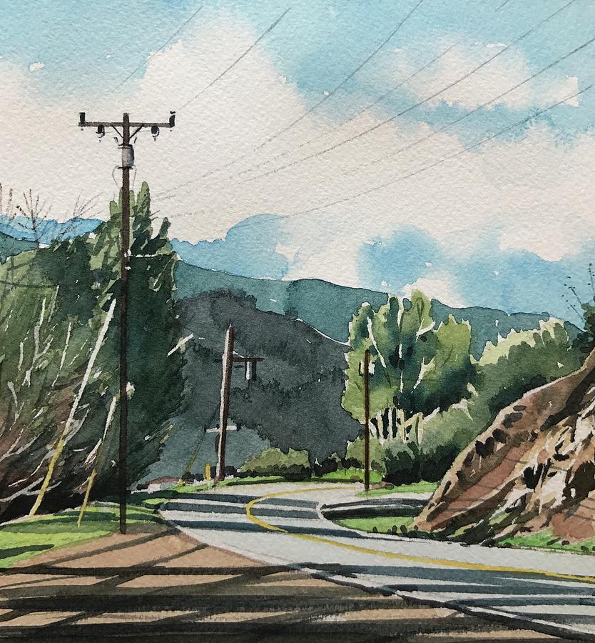 Landscape Painting - Mulholland - February Day by Luisa Millicent