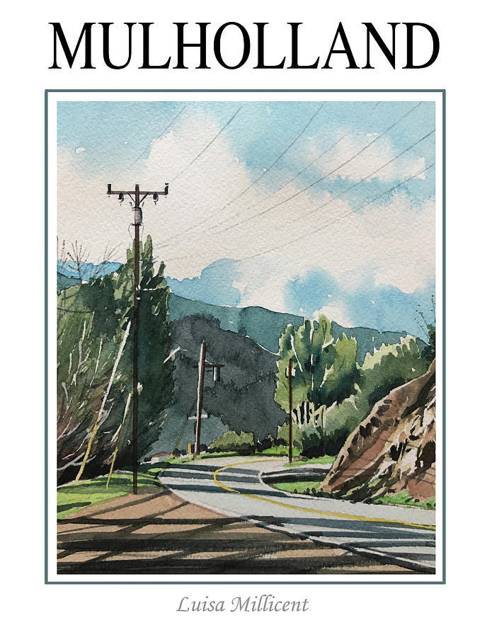 Santa Monica Painting - Mulholland Highway by Luisa Millicent