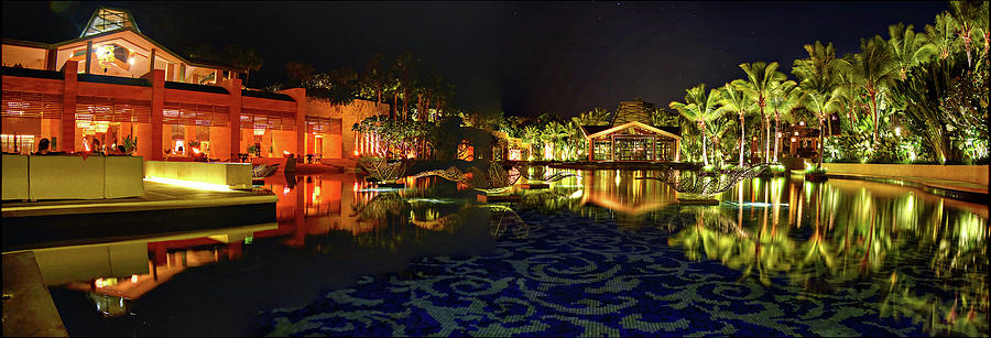 Mulia Bali resort night panorama Photograph by Andrei SKY