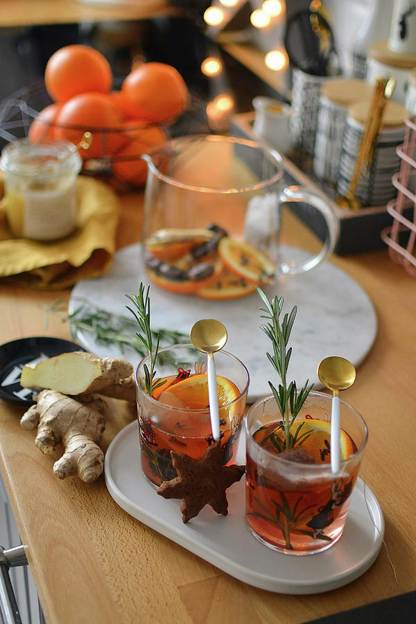 Mulled Tea And Gingerbreads Photograph by Karolina Smyk