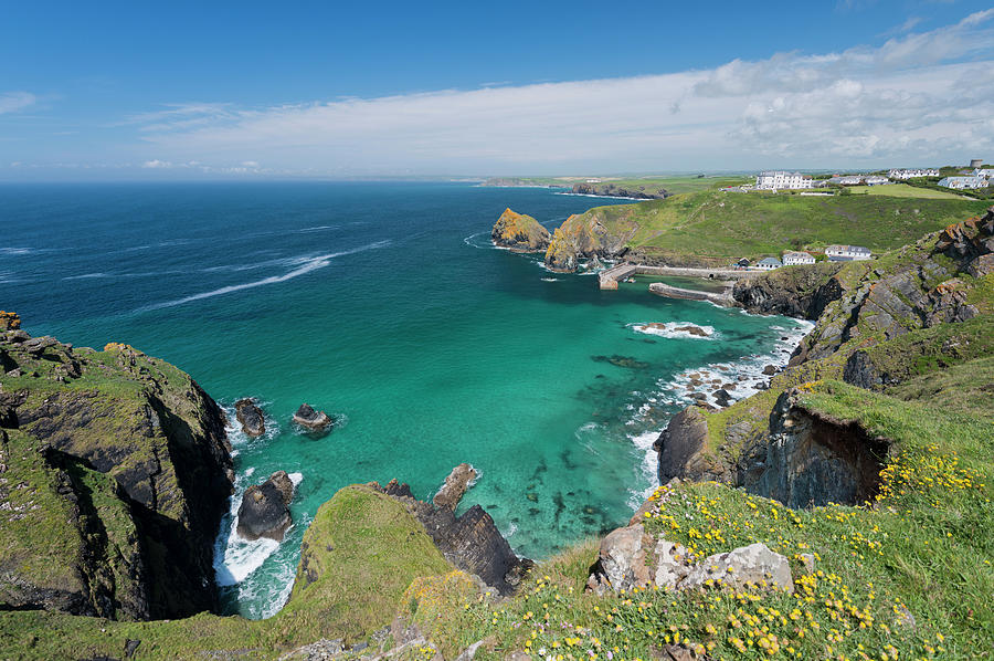 Mullion Cove And Bay In Cornwall Uk Photograph by Deejpilot