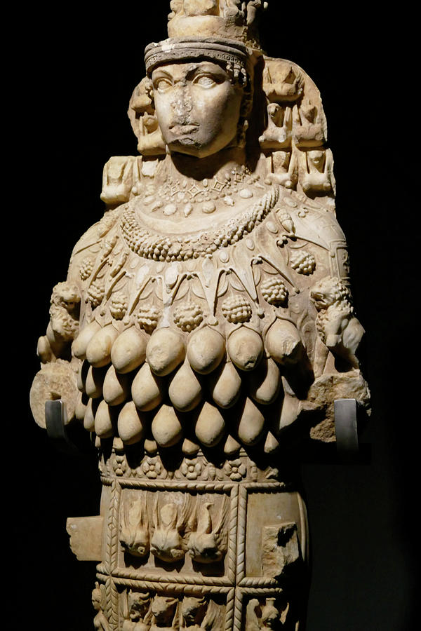 Multi breasted statue of goddess Artemis Photograph by Steve Estvanik