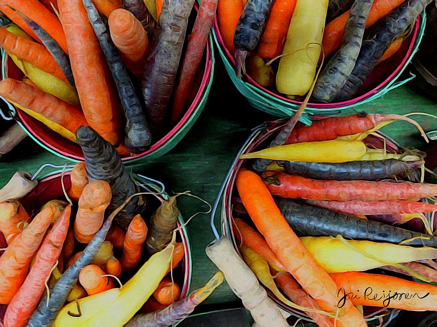 Multi Colored Carrots in Baskets  Photograph by Jori Reijonen
