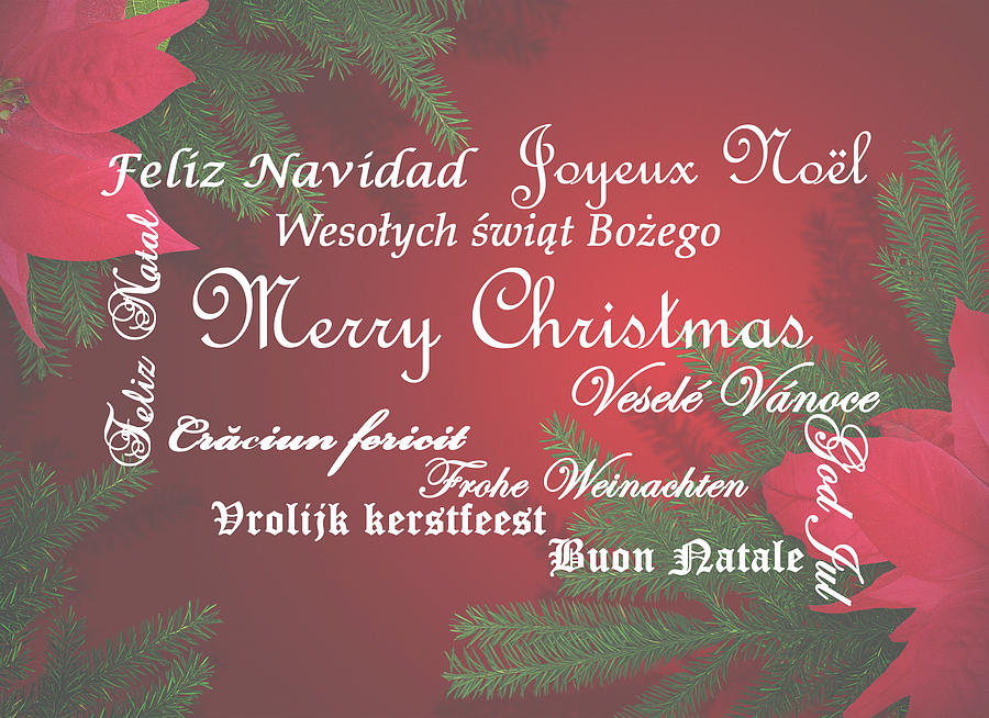 Multi language Merry Christmas by Jacqueline Sleter Multi language Merry Christmas by Jacqueline Sleter
