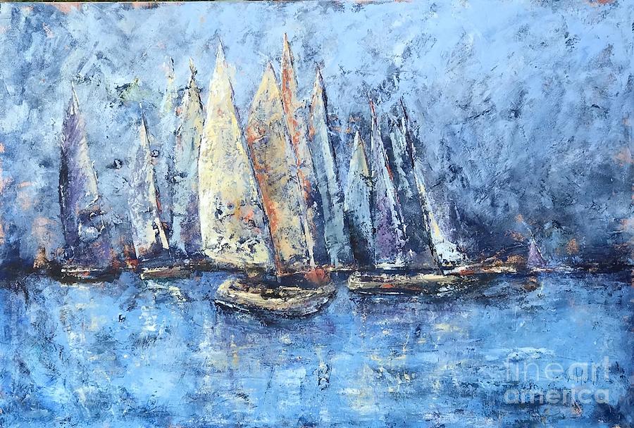 Multi Sail Painting by Patricia Caldwell