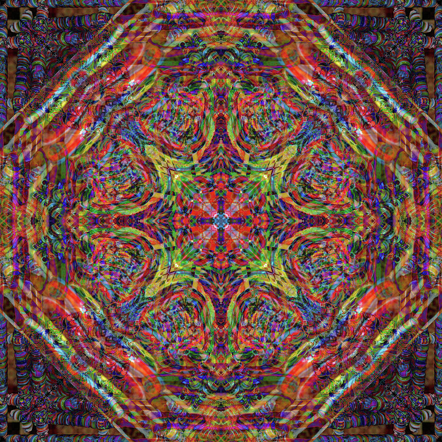 Multicolor Mandala Digital Art by Rebecca Carr - Fine Art America