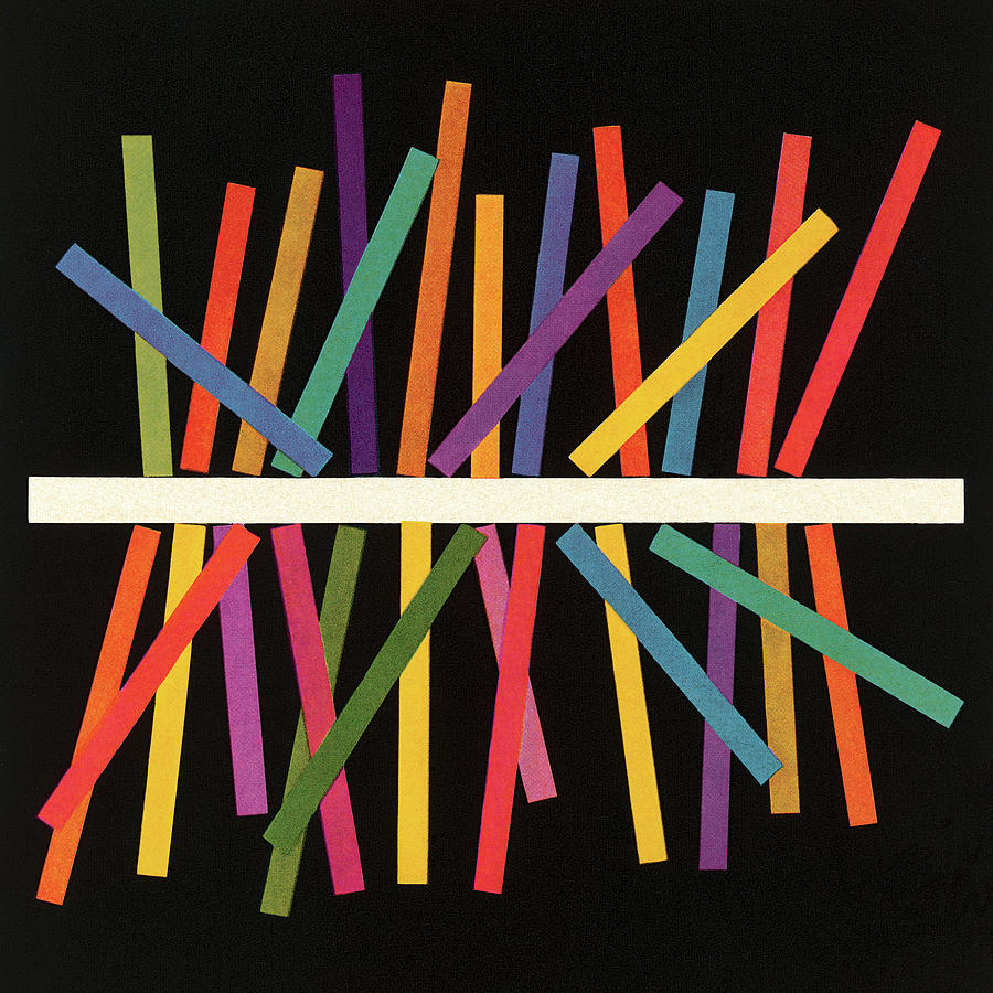 Abstract Drawing - Multicolor Sticks by CSA Images
