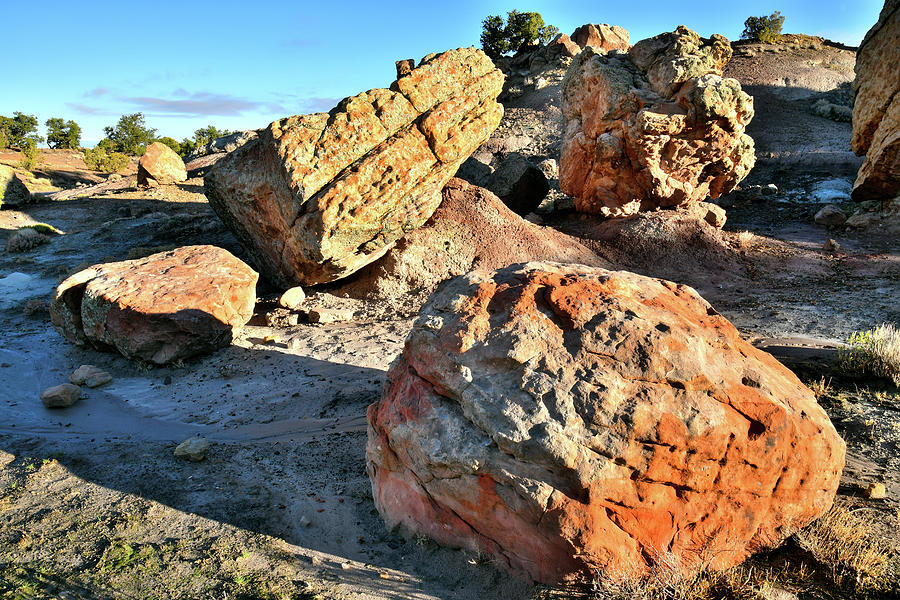 Multicolored Boulders of Bentonite Site Photograph by Ray Mathis